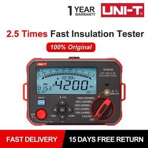 Medidor de Resistencia de Aislamiento de Plástico Rápido <span class=keywords><strong>UNI</strong></span>-T 4G UT501E Megómetro Función de Comparación PI DAR Prueba Remota IP54 - Product Image 2