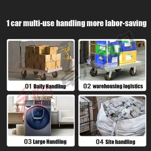 SFREYA ST12508 Gerobak Trailer Platform Logam Portabel Empat Roda Lipat untuk Penggunaan Industri <span class=keywords><strong>OEM</strong></span> Pengangkut Kargo Garansi 1 Tahun - Product Image 3