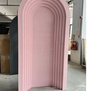 Vente chaude Design Moderne Fête Événement Mariage Pvc Arc Toile de Fond Pvc Ondulation Fanel Pour La Décoration De Toile De Fond De Scène De Mariage - Product Image 1