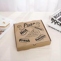Fourre-tout à pizza en papier kraft recyclables avec poignées renforcées pour la restauration boîte à pizza boîte d'emballage avec votre logo boîte de couleur