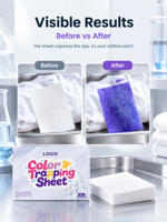 Feuilles anti-décoloration pour le linge, absorbantes, écologiques, protection des vêtements pour le lavage en machine et à la main