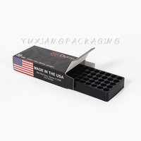 Boîte d'emballage personnalisée pour cartouches de 9 mm avec plateau en plastique, boîte à munitions vide en carton ondulé, fabricant, vente en gros