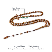 Winon Kuka Tasbih 5mm 99 Perles, Chapelet Islamique Misbaha Tesbih, Unisexe, Cadeau d'Anniversaire Musulman
