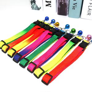 Campanas de liberación rápida para perros pequeños, gatos, collares separables, superventas, cintas navideñas, <span class=keywords><strong>Collar</strong></span> de nailon sólido rojo, 1 pieza/bolsa opp - Product Image 1