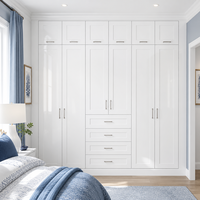 Armoire Aige moderne de style Shaker américain, avec portes à charnières classiques, en contreplaqué/bois massif, conforme ENF, pour chambre à coucher, rangement de vêtements