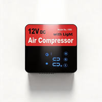 Compresseur d'air portable compact 12V avec logo personnalisé, jauge de pression numérique, commande tactile, gonflage rapide pour pneus précis