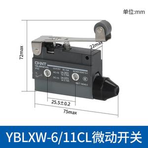 Microinterruptor Chint Serie YBLXW-6, Interruptor de Límite Industrial de Plástico SPST - Product Image 3