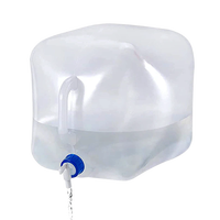 Sac de stockage de liquide pliable 5L 10L 15L 20L en LDPE EVA avec robinet PE PP 30mm, conteneur d'eau pliable