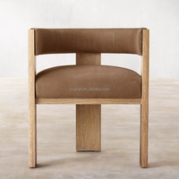 2022 design pour meubles d'intérieur confortable et de haute qualité siège en cuir chaise de salle à manger en chêne