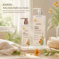 Ensemble de shampooing et de gel douche pour bébé nouveau-né en marque privée, sans paraben ni colorant, kit de bain doux, nettoyant doux pour le bain des tout-petits