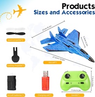 Dwi Dowellin 2.4G 2ch warcraft mousse EPP w clignotant lumière LED matériau résistant aux chutes planeur volant avion de vol RC