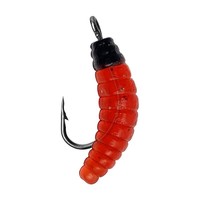 Appât de pêche souple artificiel en forme de larve bionique avec hameçon, larve en plastique lumineuse pour truite, perche, poisson-chaudron, carpe
