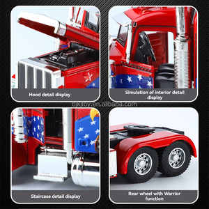 Modèle de <span class=keywords><strong>camion</strong></span> à rétrofriction <span class=keywords><strong>1</strong></span>:<span class=keywords><strong>24</strong></span>, <span class=keywords><strong>camion</strong></span> lourd américain Peterbilt 389, en métal, plastique et alliage, jouet écologique avec son et lumière - Product Image 4
