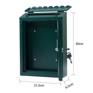 Buzón de Correo Metálico con Cerradura Hubuy, Buzón de Pared Resistente a la Oxidación, Buzón con Cerradura para Cartas, Buzón de Sugestiones para Hogar, <span class=keywords><strong>Oficina</strong></span>, Puerta Exterior - Product Image 4