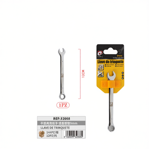 Chiave a doppia funzione Erpsl con scanalature piatte, 9 mm, finitura a specchio, cromata, confezione da 12 pezzi - Product Image 2