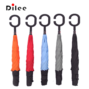 En gros double couche couleur unie coupe-vent <span class=keywords><strong>parapluie</strong></span> <span class=keywords><strong>inversé</strong></span> - Product Image 1