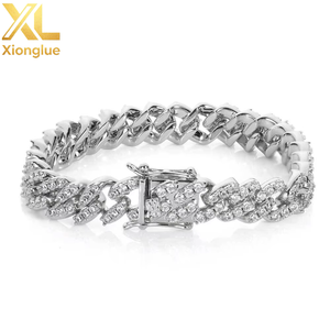 Hop 9mm Single Row Zircon Claw Setting Cuban Bracelet Personality Couple Accessories Unisex Tanjing Fashion Lijing - Product Image 2