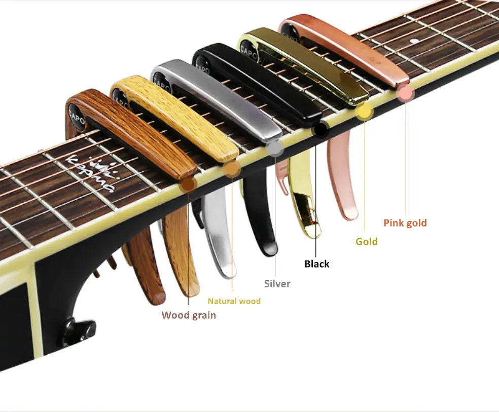 גיטרה קאפו חשמלי אקוסטית גיטרות אבץ סגסוגת חלקי כלי נגינה מפעל סיטונאי