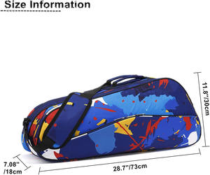 Échantillon gratuit 2025 Sac de badminton avec compartiment séparé pour chaussures Raquette de tennis Raquette de badminton Sac de kit de badminton - Product Image 2