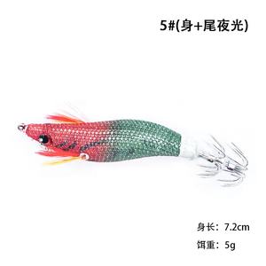 Leurres pour crevettes à bon prix en gros hameçons de gabarit de calmar lumineux pour eau salée - Product Image 5