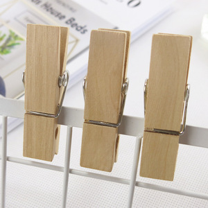 Grandes pinces en <span class=keywords><strong>bois</strong></span> naturel, 72x18mm, pour vêtements artisanaux, 1 pièce - Product Image 2