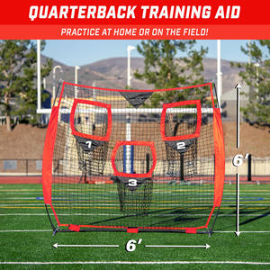 Équipement d'entraînement de football : filet de cible 8x8 pi pour l'entraînement de football et de rugby, filet de lancer 6x6 pi avec sac de transport - Product Image 2