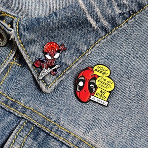 Périphérique de télévision de cinéma européen américain série Spider Man sacs amusants et polyvalents vêtements badges en métal épingles à chapeau pour casquettes - Product Image 2