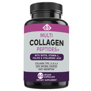 Capsules de collagène complexe, acide hyaluronique, biotine, vitamine C, améliorent l'immunité, blanchissent la peau, favorisent la santé des cheveux et des ongles, 60 capsules - Product Image 2