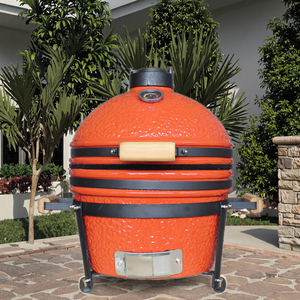 Parrilla Kamado de Cerámica Premium Auplex Small Komodo de 16 Pulgadas <span class=keywords><strong>con</strong></span> <span class=keywords><strong>Asador</strong></span> Giratorio de Acero Inoxidable, Ahumador, Barbacoa de Carbón y Dispositivos de Seguridad - Product Image 2
