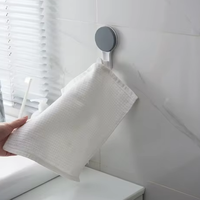 Crochet mural adhésif blanc en plastique, livraison directe usine, pour salle de bain, douche, cuisine, articles divers, sans perçage, porte-serviettes