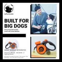 Laisse pour chien RockPro pour chiens extra-grands, robuste, anti-traction, réfléchissante, résistante, durable, avec poignée rembourrée pour les promenades quotidiennes