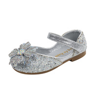 Chaussures en cuir PU à strass pour filles, chaussures de princesse pour tout-petits, chaussures à semelle souple pour mariage, fête, danse, usage quotidien, automne