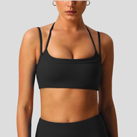 Confortable séchage rapide sport haute élastique mince sangle cou Fitness Yoga haut avec sangle nue dos respirant Yoga soutien-gorge