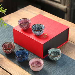 Tazas de Té de Kung Fu Personalizables para Eventos Creativos, Juego de Tazas de Cerámica Premium con Efecto de Horno <span class=keywords><strong>en</strong></span> Caja Elegante - Product Image 2