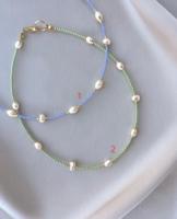 Tendance mode dernière conception baroque perle d'eau douce collier de perles étanche Miyuki bijoux perle de rocaille collier ras du cou pour les femmes