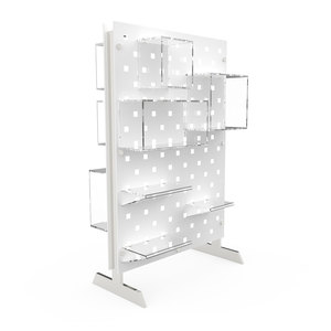 Tầng thường vụ lưu trữ Giá cửa sổ đôi bên Gondola hiển thị đứng với Acrylic trở lại bảng điều khiển - Product Image 4
