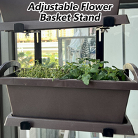 Garde-corps Plante Pot Support Fer Fenêtre Fleur Boîte Titulaire Support Pot De Fleur Support Support pour Clôture Balcon Jardin (2 Pack)