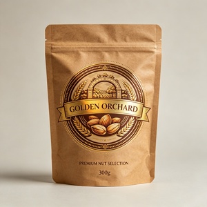 Premium <b>Compostable</b> Classic Brown Kraft Paper Pouch PLA Liner Zipper Top Custom Printed Snack Nuts Food Packaging <b>Bag</b> - Product Image 2