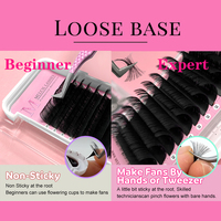 Échantillon de cils Meecil Lash Private Label 0.05 pour extension individuelle, cils en cachemire noir mat