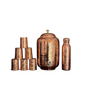 Custom Handmade Copper Water <b>Dispenser</b> with Tap and Stand Pure Copper <b>Beverage</b> Server Traditional Hammered Water Storage Pot - Product Image 1