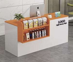 Mostrador de Barra, Mostrador de Caja, Elegante y Minimalista, para Tiendas Pequeñas, Supermercados, con Estante, para Tiendas de Ropa, Recepción - Product Image 6