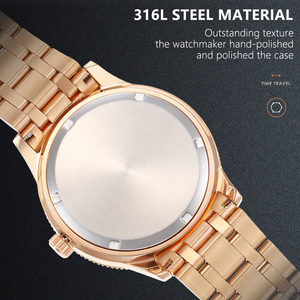 Nuevo Reloj de Cuarzo de Lujo Unisex, Deportivo, de Acero Inoxidable, Resistente al Agua 5BAR, Luminoso, con Fecha - Product Image 5