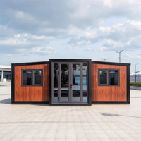 Maison conteneur moderne extensible, respirante, préfabriquée, modulaire, rectangulaire pour hôtel, villa, maison, bureau