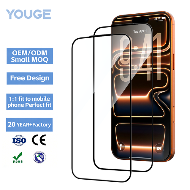 ATB Wholesale 3D Big Curved Edge Anti-Scratch Tempered Glass Screen Protector for iPhone 15 16 13 12 17 Pro Max