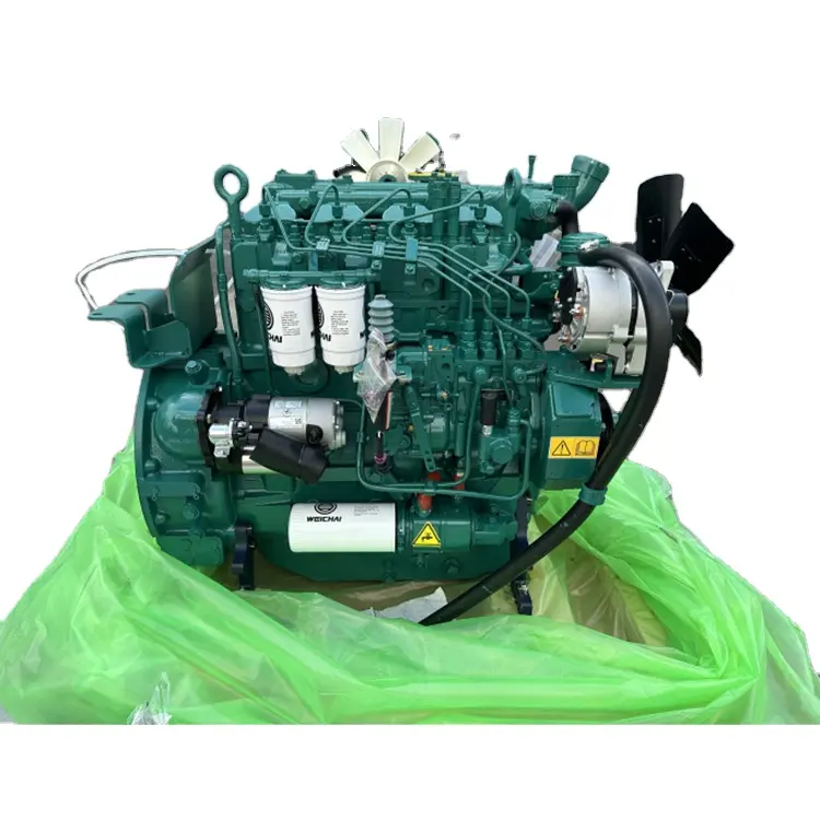 Weichai Deutz Turbocharged Dieselmotor Wp4b70e201 Met Radiator 60kw 70kw 90kw Voor Waterpomp Genset