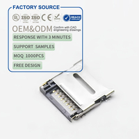 Conector de Tarjeta Micro SD TF de 1.8mm de Altura, Tipo Push-Push, 8P SMT, Ranura para Tarjeta de Memoria para Cámara de Coche, Teléfono Inteligente y Tablet PC