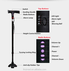 Béquilles moyennes en aluminium pour adultes et personnes âgées Aide à la marche de grande taille pour un équilibre fiable Supporte confortablement jusqu'à 300 lb - Product Image 5