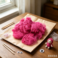 Fibre de polyester recyclée 3D64MM utilisée pour les tissus non tissés aiguilletés pour tapis et chiffons de nettoyage