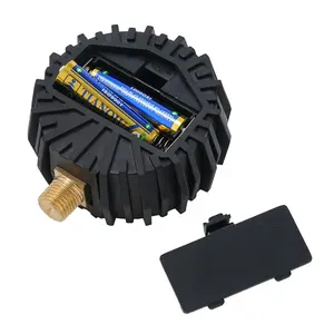 Manomètre numérique de pression de pneu de voiture de moto Résolution 0.1psi avec connexion inférieure 1/4 ''NPT et protecteur en caoutchouc