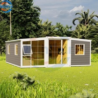 WinFair Luxe Modulaire 20Ft Portable Mobile Pliable Prix Compétitif Préfabriqué Double Aile Extensible Conteneur Maisons Australie